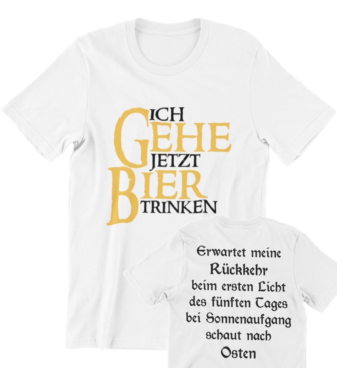 ICH GEHE JETZT BIER TRINKEN Herren T-Shirt
