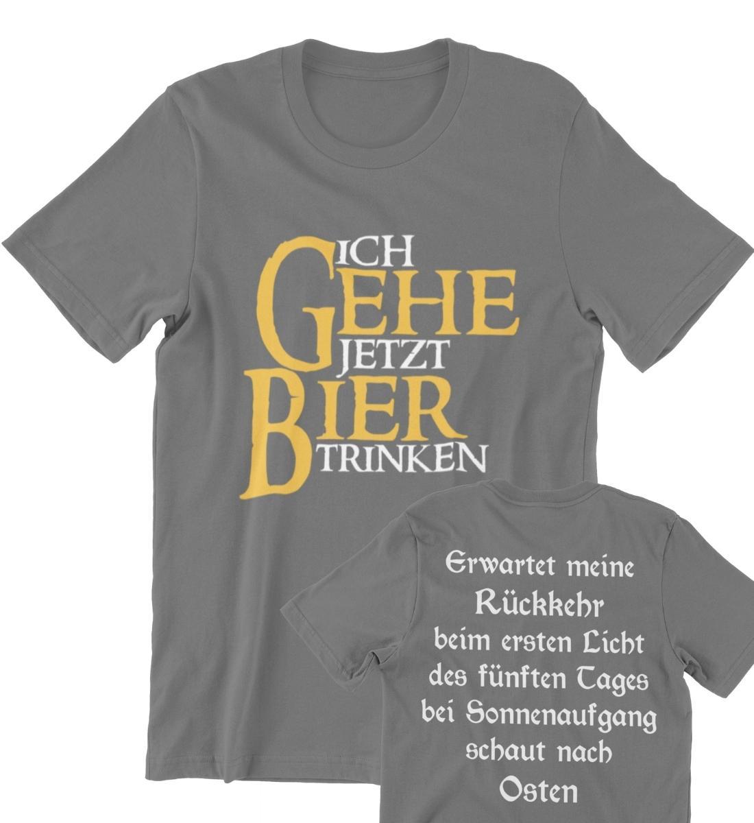 ICH GEHE JETZT BIER TRINKEN Herren T-Shirt