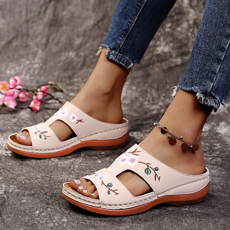 Elegante Blumen-Sandalen für Damen