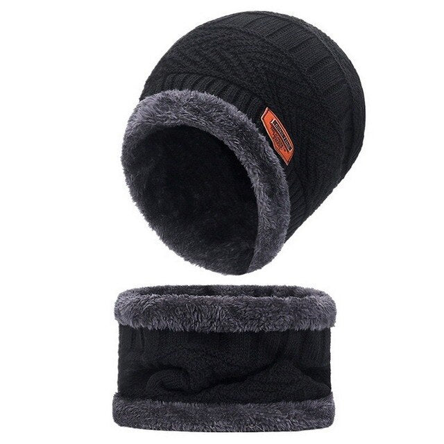 Windbreak - Warme Strickmütze mit Fleece-Schal (1+1 GRATIS)