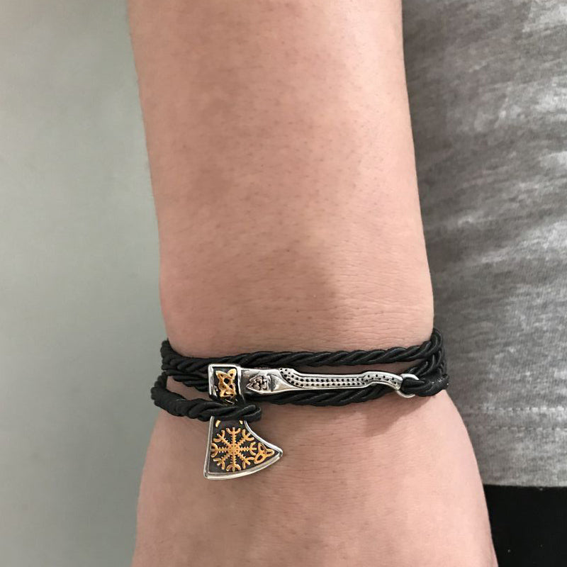 Gold Helm-Axt-Armband