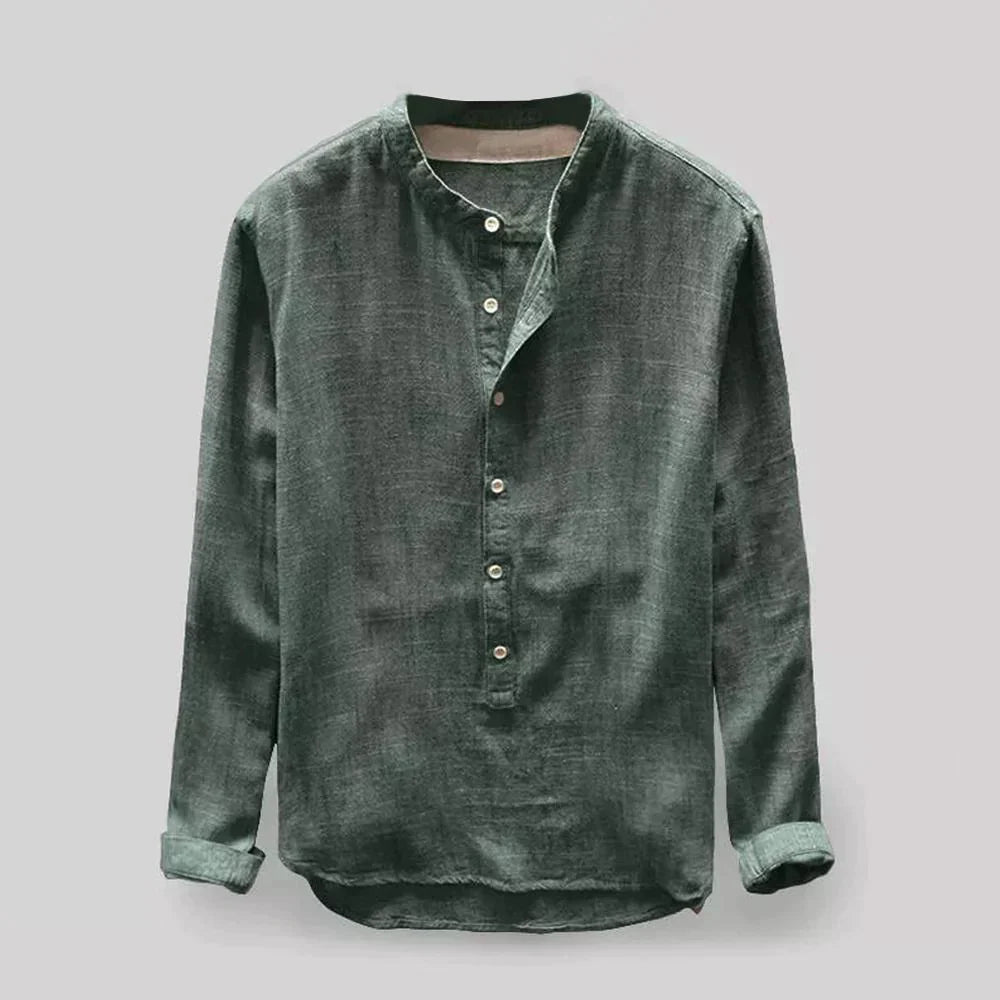 PAULS - Modische Designer Leinenbluse