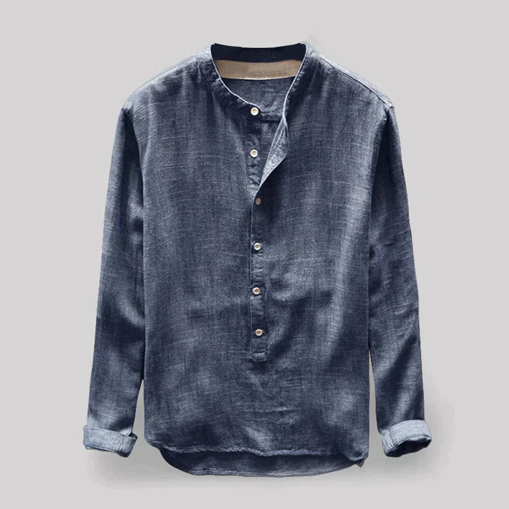 PAULS - Modische Designer Leinenbluse