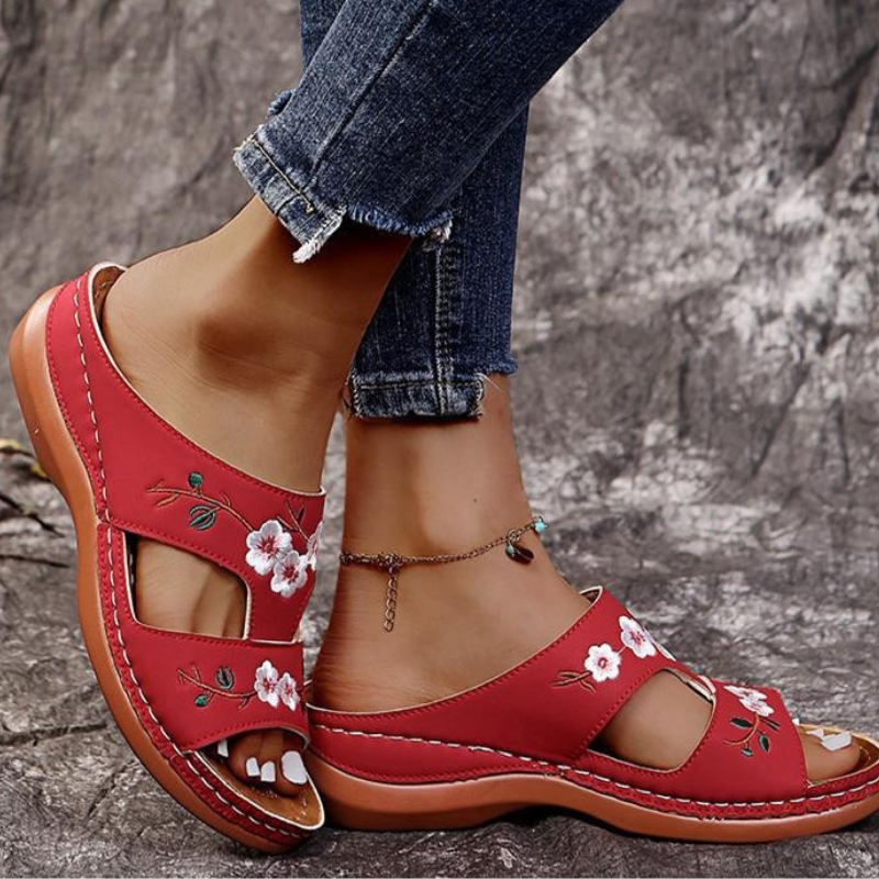 Elegante Blumen-Sandalen für Damen