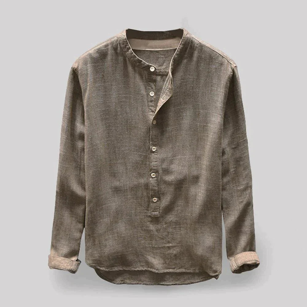 PAULS - Modische Designer Leinenbluse