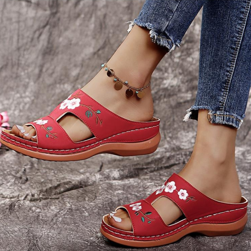Elegante Blumen-Sandalen für Damen