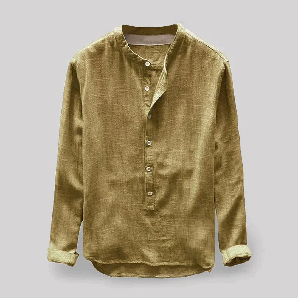 PAULS - Modische Designer Leinenbluse
