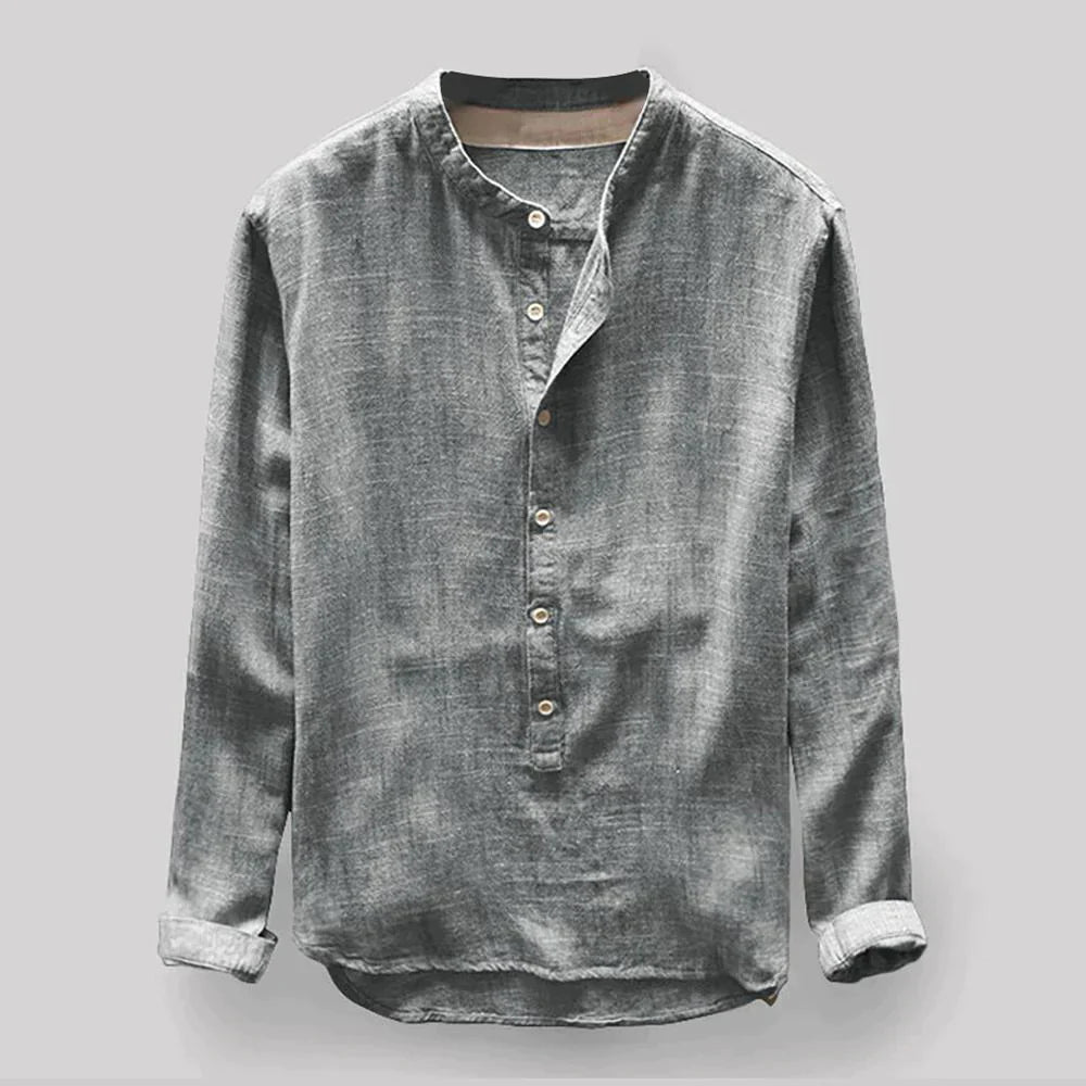 PAULS - Modische Designer Leinenbluse