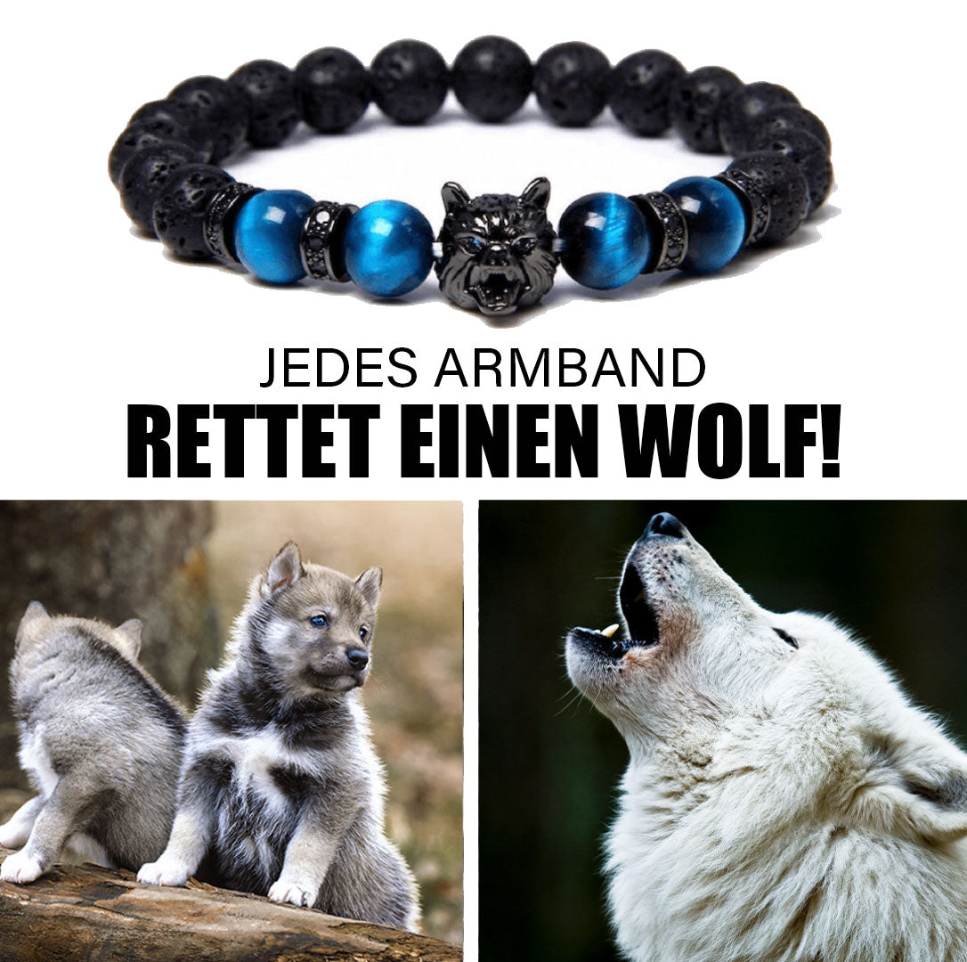 "Rette einen Wolf" Armband