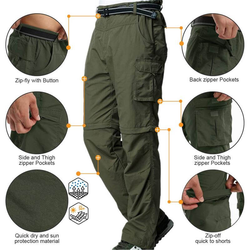 ZipOff™ - Strapazierfähige & wasserabweisende Herren Wanderhose