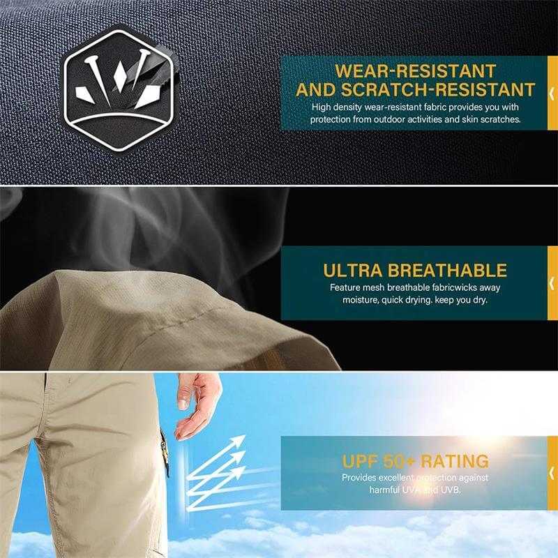 ZipOff™ - Strapazierfähige & wasserabweisende Herren Wanderhose
