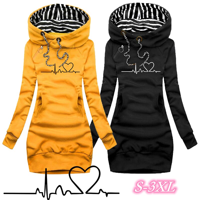 Heartbeat™ - Kuscheliger und Langer Kapuzenpullover