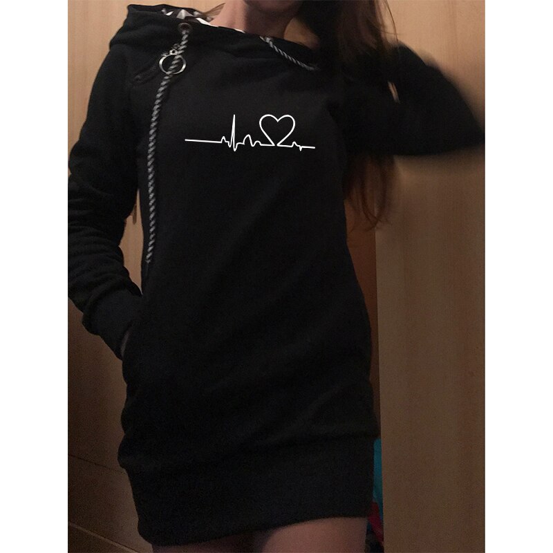 Heartbeat™ - Kuscheliger und Langer Kapuzenpullover