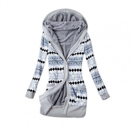 Damen Strickjacke mit Fleece Fütterung