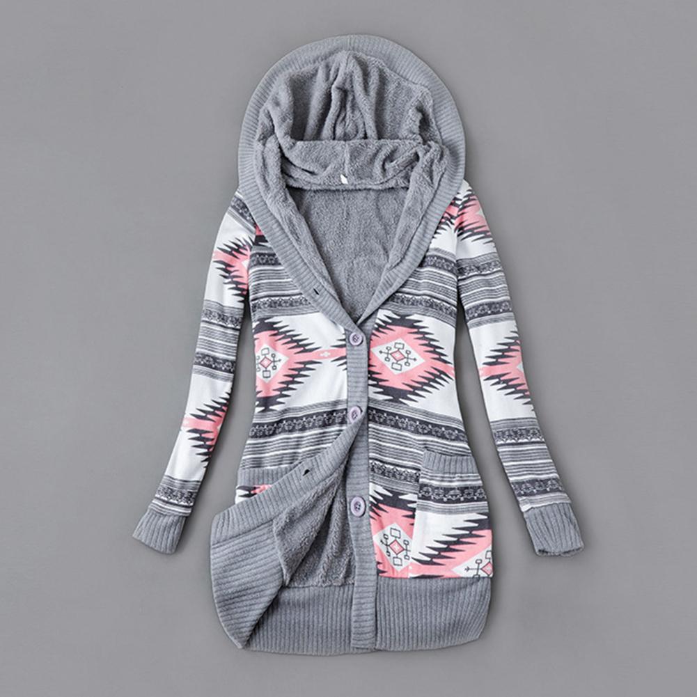 Damen Strickjacke mit Fleece Fütterung