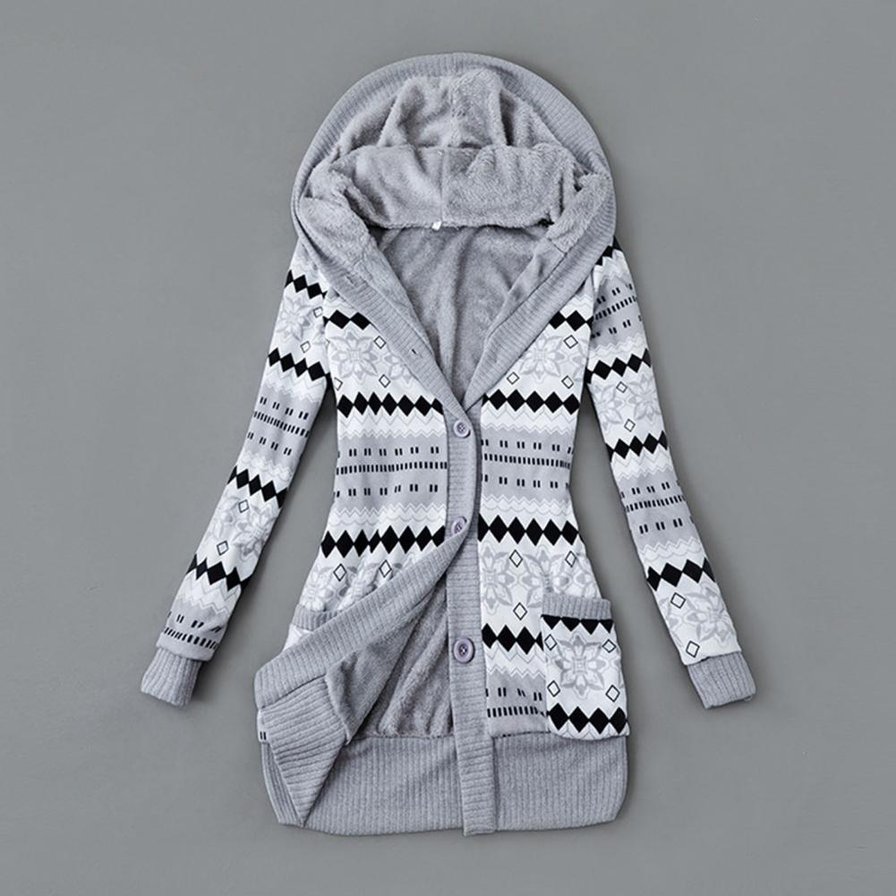 Damen Strickjacke mit Fleece Fütterung