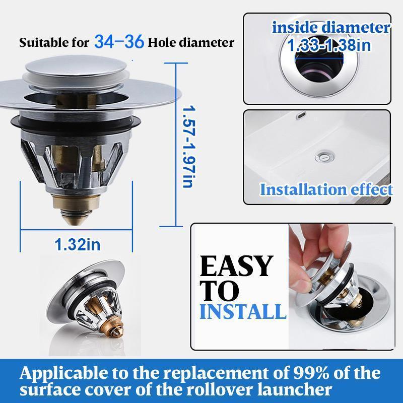 DrainPush - Edelstahl Abflussfilter