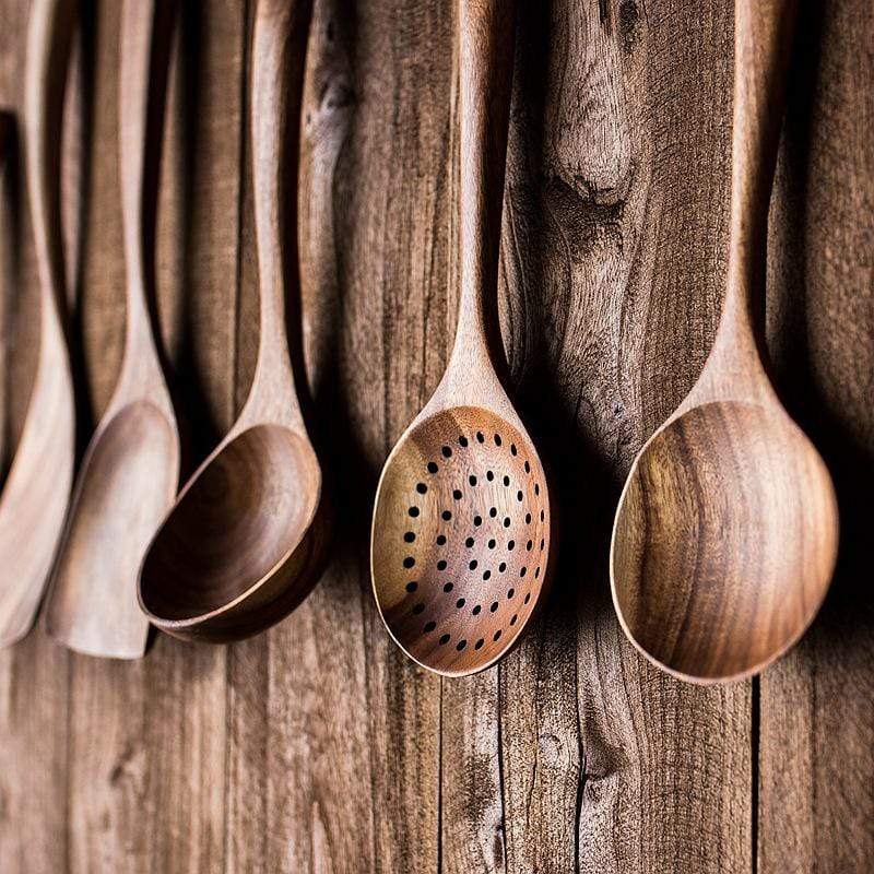 Hochwertiges Küchen-Utensilien Set aus Holz