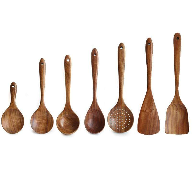 Hochwertiges Küchen-Utensilien Set aus Holz
