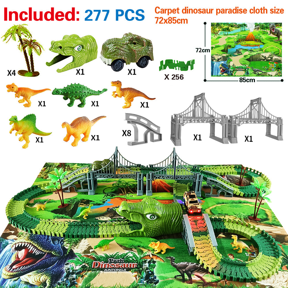 DinoLand™ - Eisenbahnschienen-Set mit Spielmatte