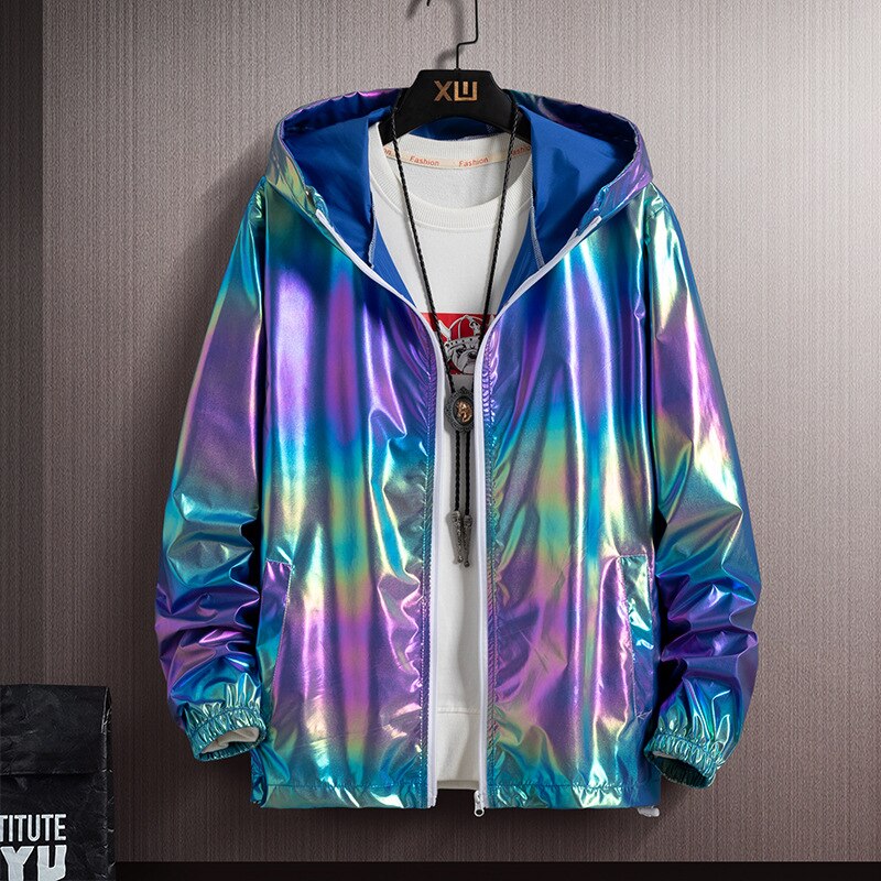 Colorshine - Reflektierende & Wasserdichte Regenbogen Kapuzenjacke
