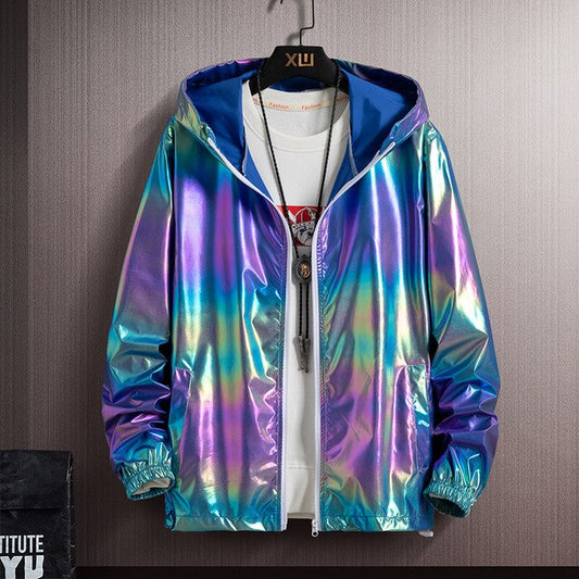Colorshine - Reflektierende & Wasserdichte Regenbogen Kapuzenjacke
