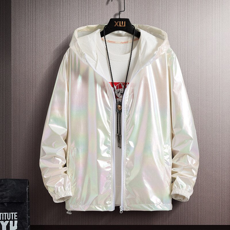 Colorshine - Reflektierende & Wasserdichte Regenbogen Kapuzenjacke