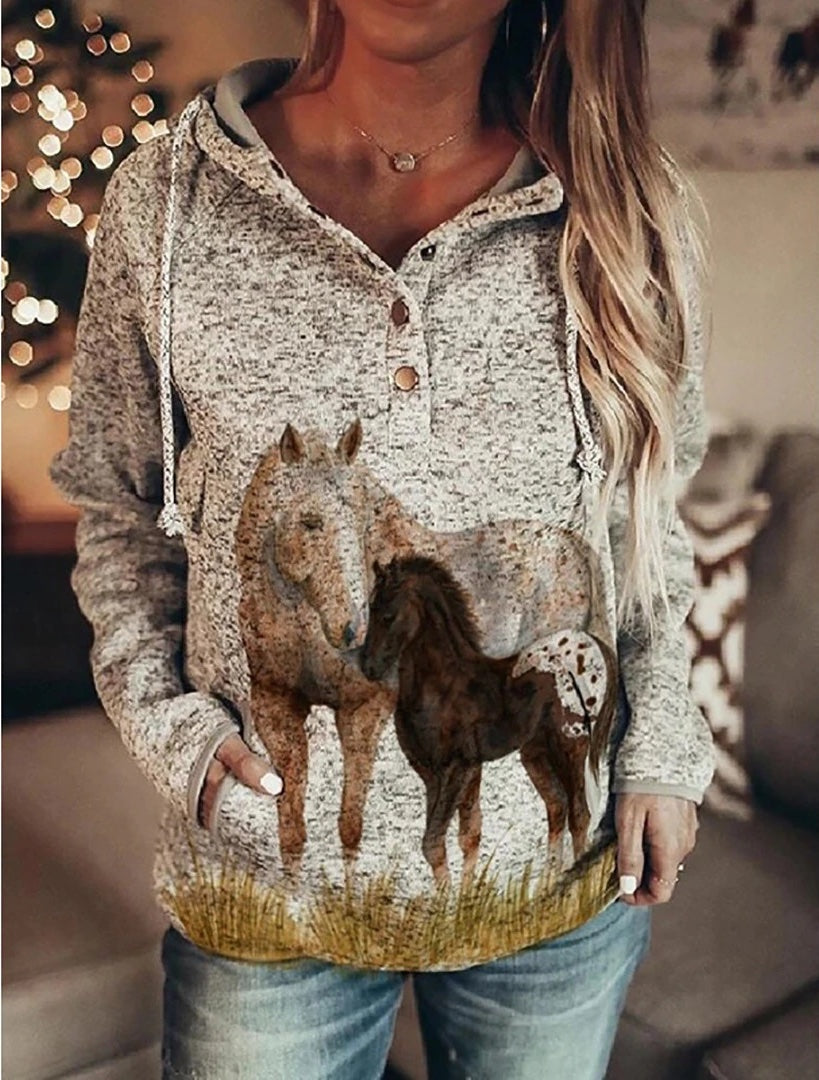 Jenna - Komfortabler Kapuzenpullover mit Tiermotiv