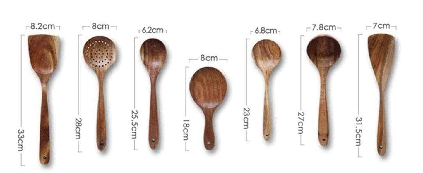 Hochwertiges Küchen-Utensilien Set aus Holz