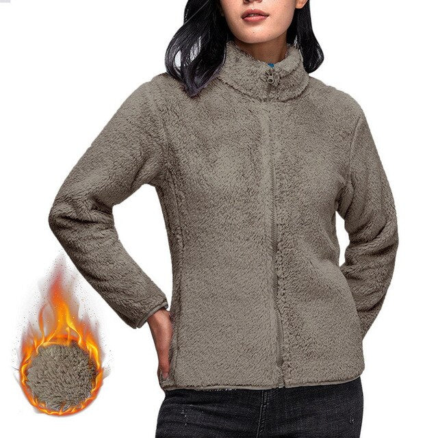 Haily - Kuschelige und Warme Teddy Fleece Jacke