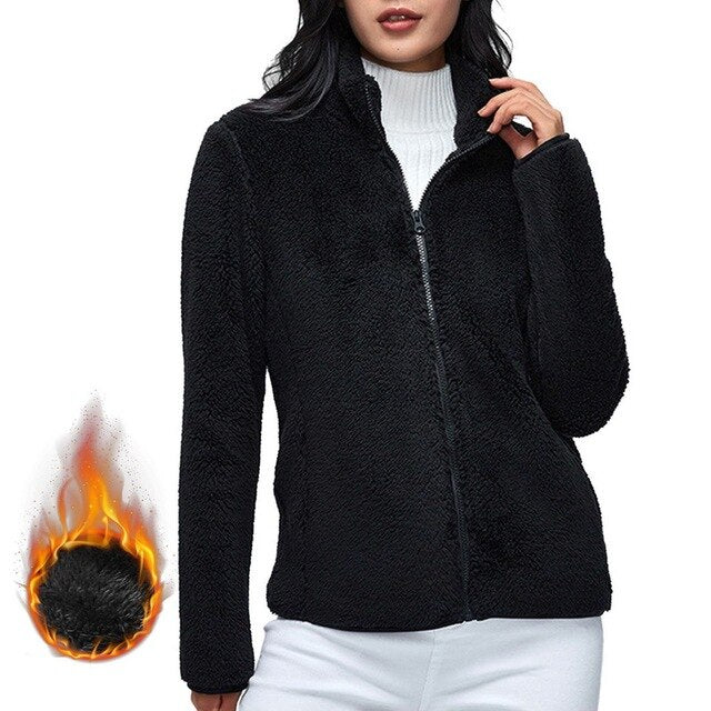 Haily - Kuschelige und Warme Teddy Fleece Jacke