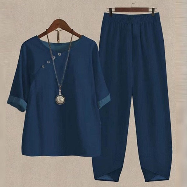 Brigitte - Komfortables Sommer Set (Hose + Oberteil)