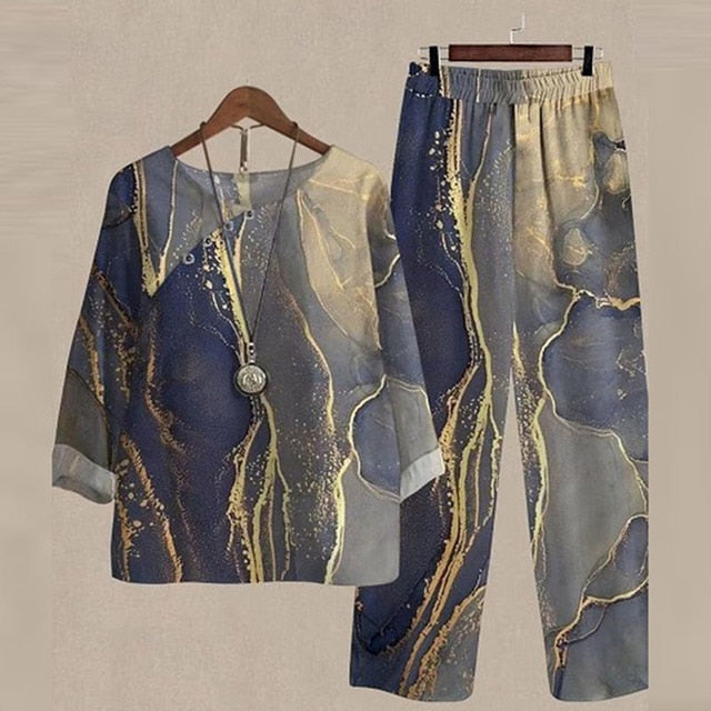 Brigitte - Komfortables Sommer Set (Hose + Oberteil)
