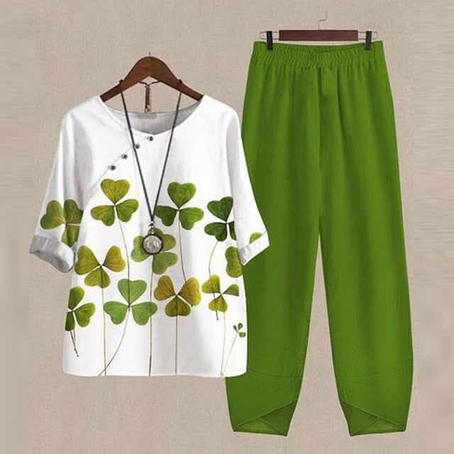 Brigitte - Komfortables Sommer Set (Hose + Oberteil)