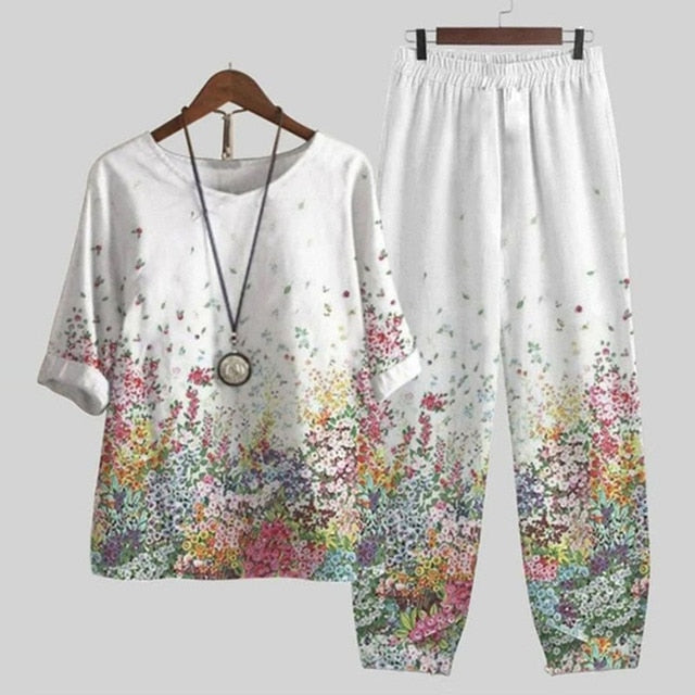Brigitte - Komfortables Sommer Set (Hose + Oberteil)