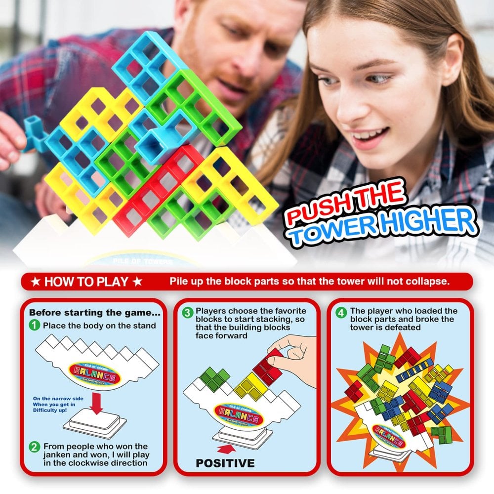 Tetra Turm - Spannendes Stapelspiel für Kinder und Erwachsene