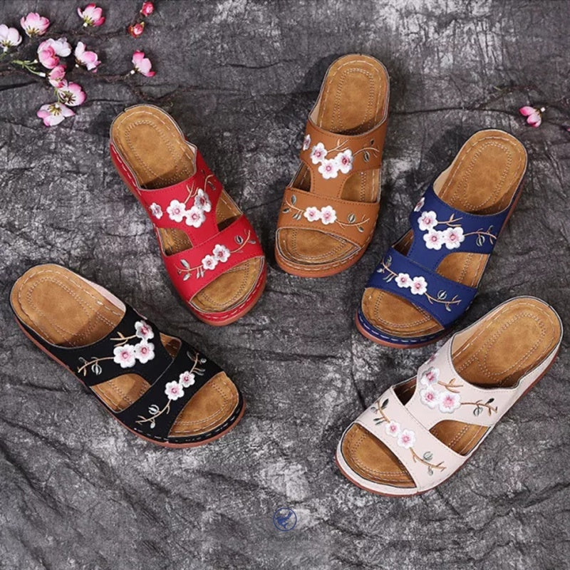 Elegante Blumen-Sandalen für Damen