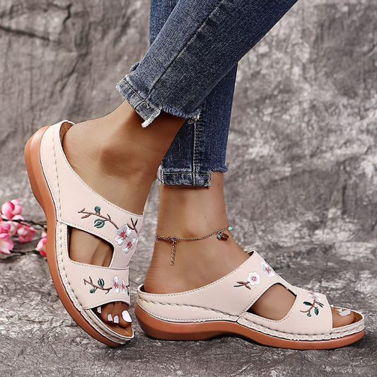 Elegante Blumen-Sandalen für Damen