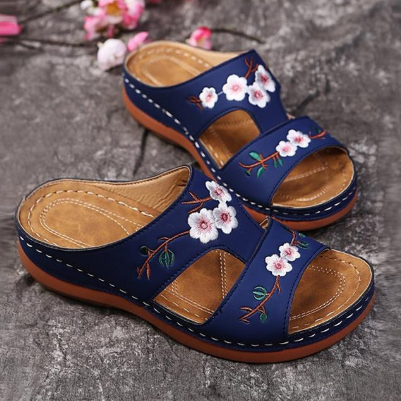 Elegante Blumen-Sandalen für Damen