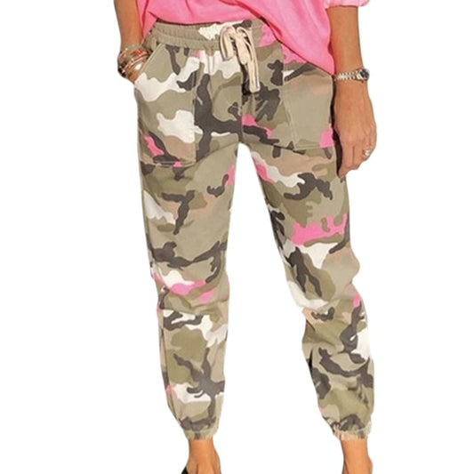 Lockere Camouflage Cargo Hose für Damen