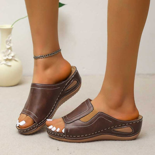 Leder Sommer Sandalen für Frauen