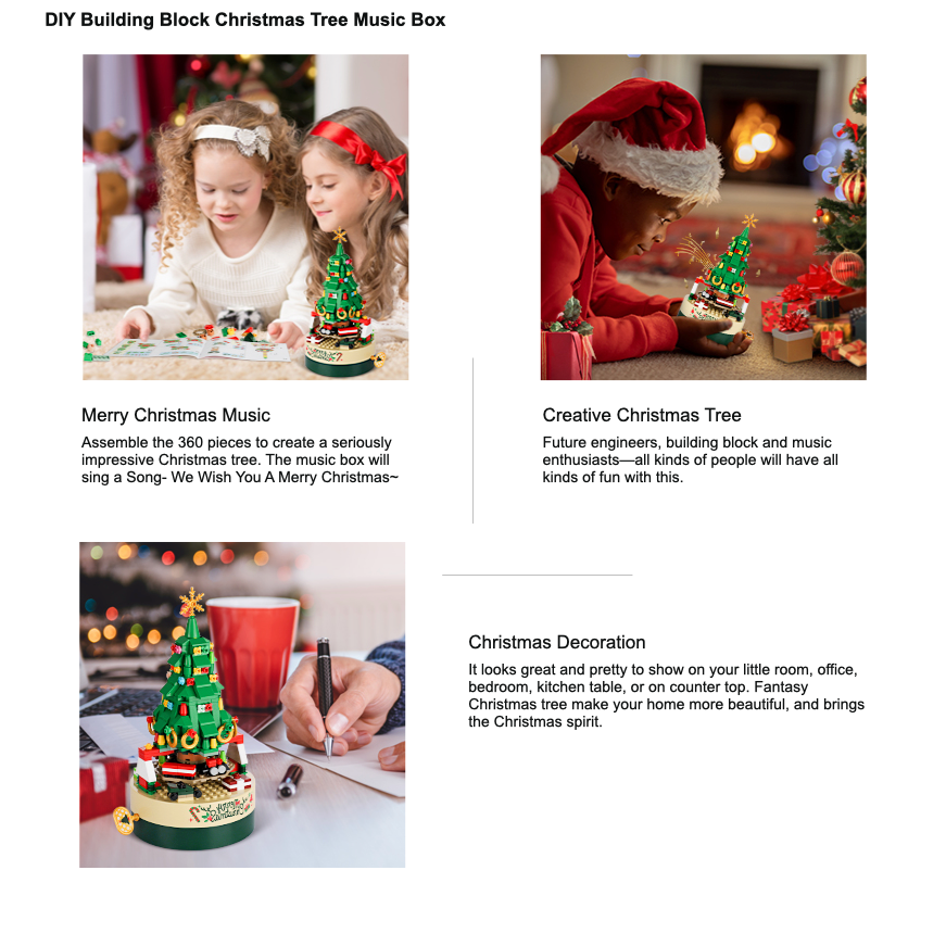 Weihnachtsbaum Baukasten für Kinder (360 Teile)