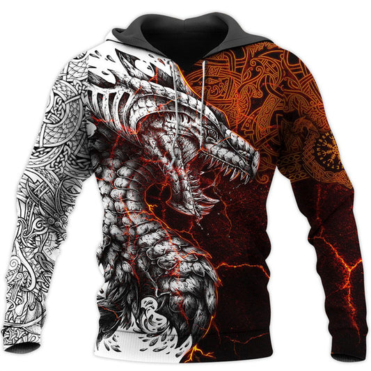 Dragonfire - Komfortabler Drachen Kapuzenpullover