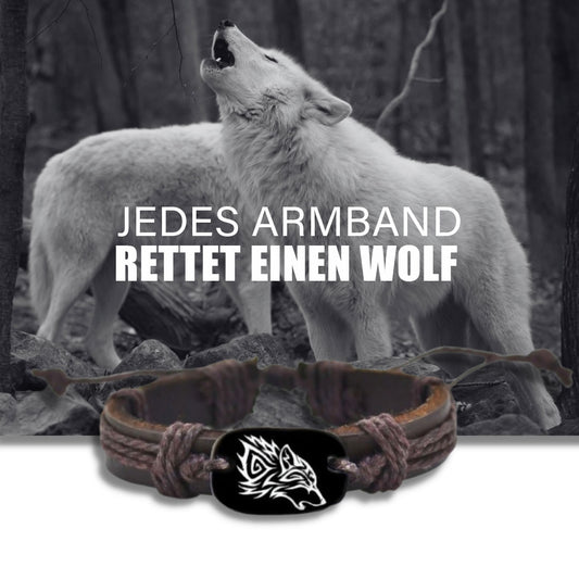 Rette einen Wolf Armband