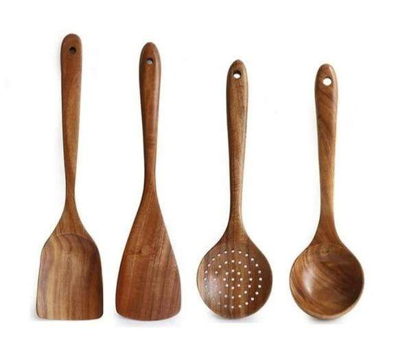 Hochwertiges Küchen-Utensilien Set aus Holz