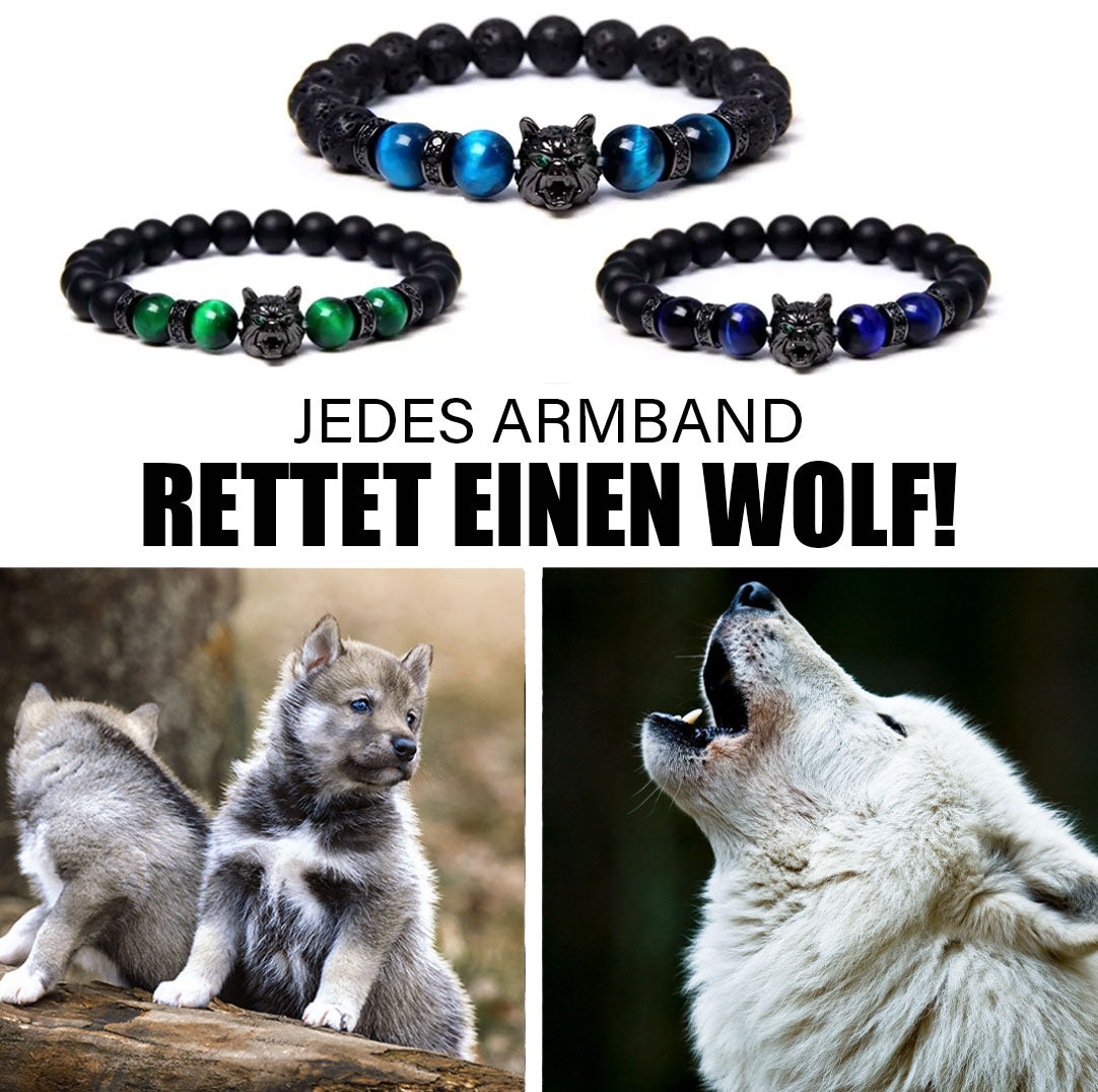 "Rette einen Wolf" Armband